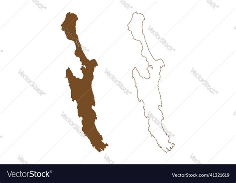 Cres island republic of croatia adriatic sea map Vector Image