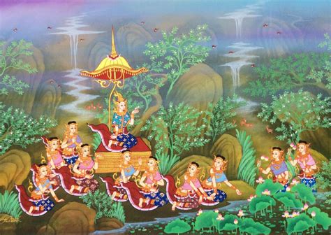 Sita Thai Painting - Original Traditional Thai Art For Sale