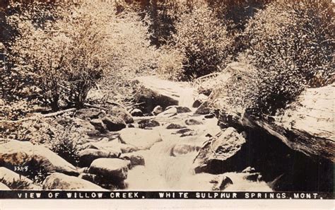 WHITE SULPHUR SPRINGS MONTANA~VIEW OF WILLOW CREEK~REAL PHOTO POSTCARD