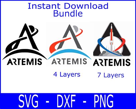 Artemis Svg Rocket Svgartemis NASA Svg space Moon Mission svg Bundle Dxf png Artemis NASA Logo ...