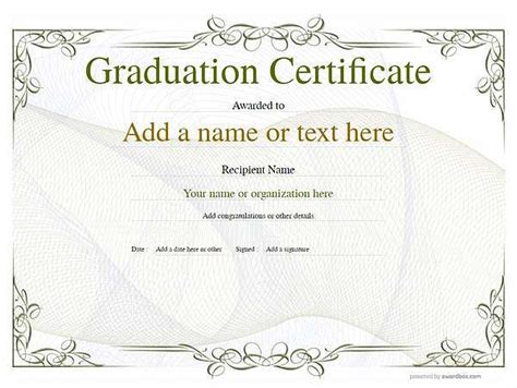 Graduation Certificate Templates - Free and Simple to Use