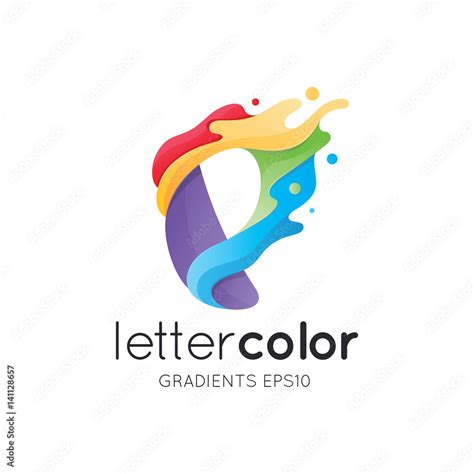 Colorful Letter P Logo Template Stock Vector | Adobe Stock