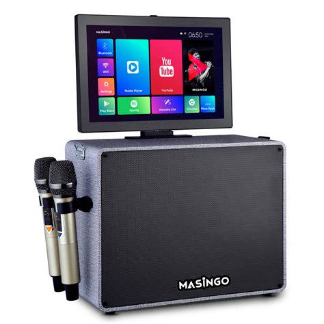 Buy MASINGO Professional Karaoke Machine with Lyrics Display Screen for ...