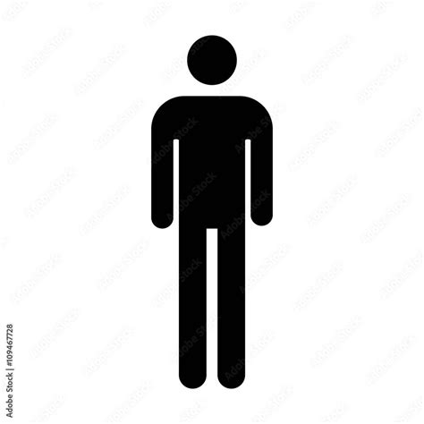 Male or men's bathroom / restroom sign flat icon for apps and websites Stock Vector | Adobe Stock