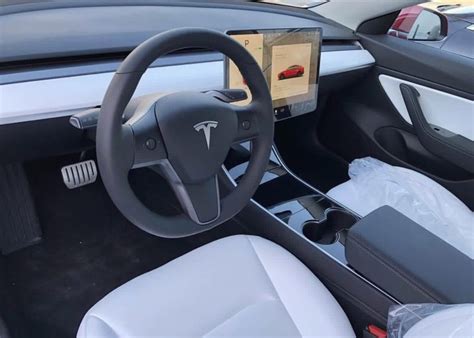 First close look at Tesla Model 3 Performance with white interior on delivery lot