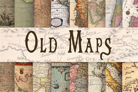 Old Maps Digital Paper by OldMarket | Design Bundles