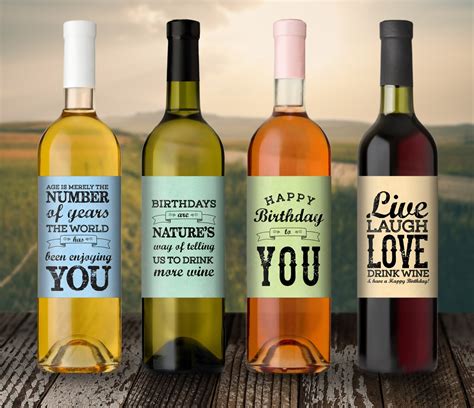 Birthday Gift Birthday Wine Label Custom Wine Label 21st