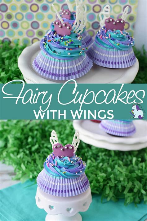 Fairy Cupcakes with Printable Template for Candy Wings