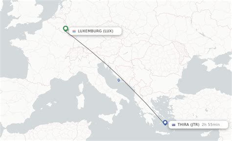 Direct (non-stop) flights from Luxembourg to Thira - schedules - FlightsFrom.com