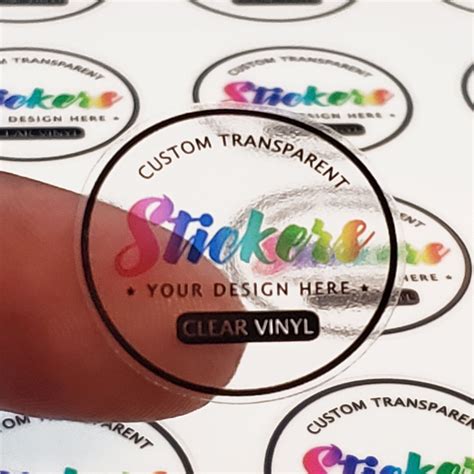 Custom Clear stickers, Transparent Labels, Personalized Clear Sticker, Custom Clear Sticker ...