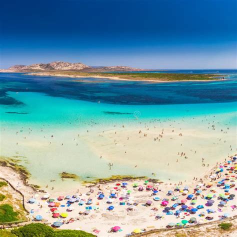 Famous La Pelosa Beach on Sardinia Island, Sardinia, Italy Stock Image ...