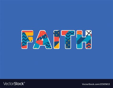 Faith concept word art Royalty Free Vector Image