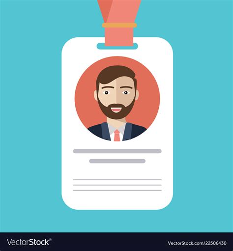 Corporate id card design flat style Royalty Free Vector