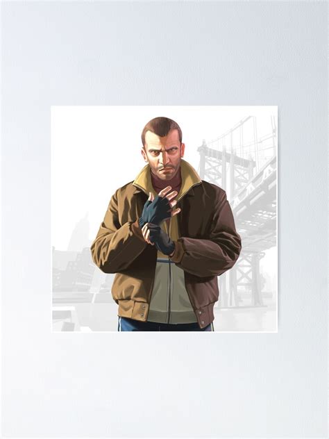 "GTA 4 Niko Bellic Artwork" Poster for Sale by Alfi-Red | Redbubble