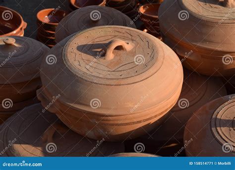 Big Clay Pot with Interesting Details Stock Image - Image of ...