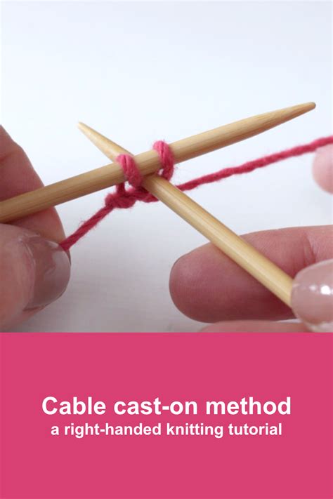 Cable cast-on method - a right-handed knitting tutorial