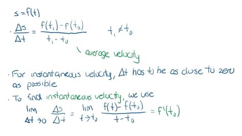 SOLVED:True or False The derivative is used to find instantaneous velocity.