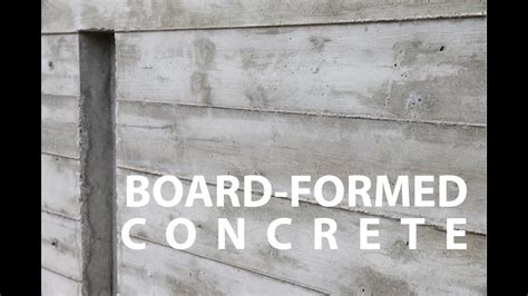 Board Formed Architectural Concrete Walls - How To - YouTube