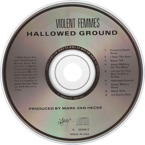 Car tula Cd de Violent Femmes - Hallowed Ground - Portada