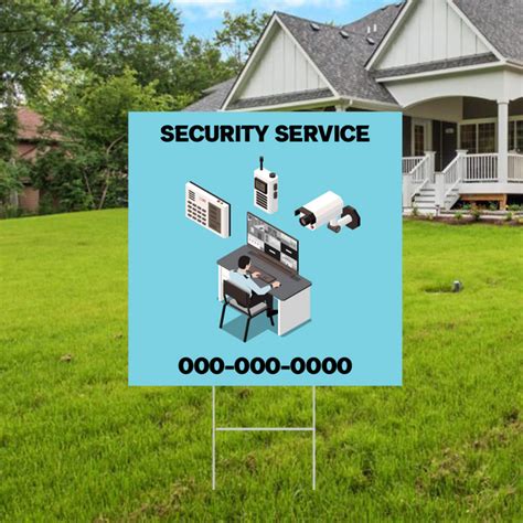 Custom Security Service Yard Sign - CustomPatchFactory.Com