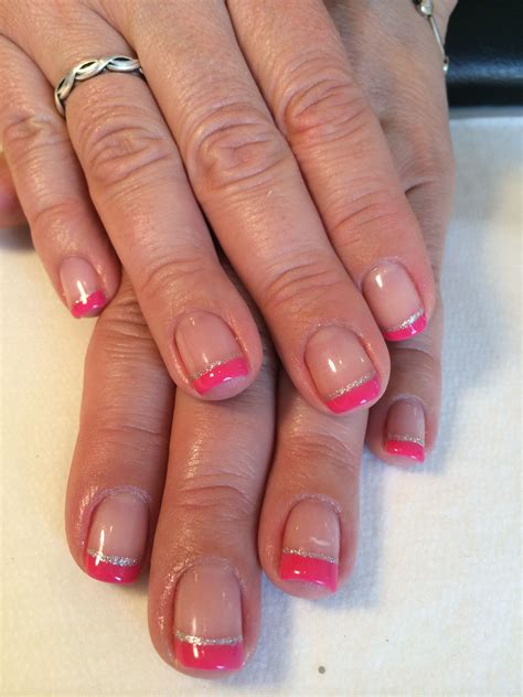 Shellac nails by Cheryl colored French tips | Pretty nails, Manicure ...