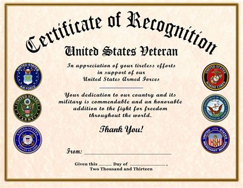 Army Certificate Of Appreciation Template (5) - TEMPLATES EXAMPLE | TEMPL… | Veterans ...