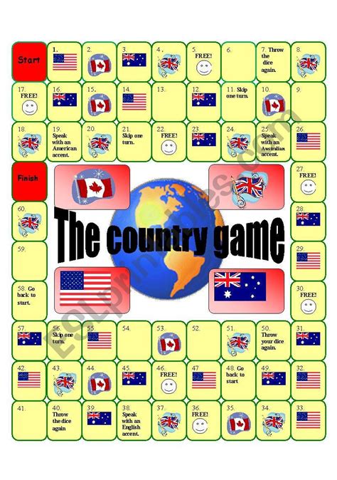 The country game - ESL worksheet by braaijmakers