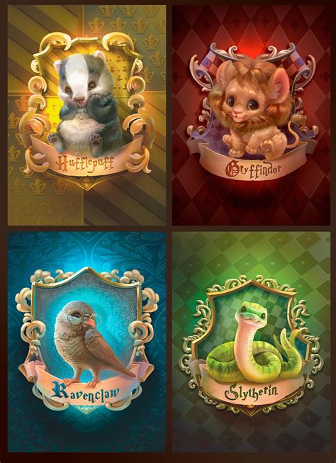 Hogwarts Cute Babies House Crests Prints Harry Potter - Etsy | Harry ...