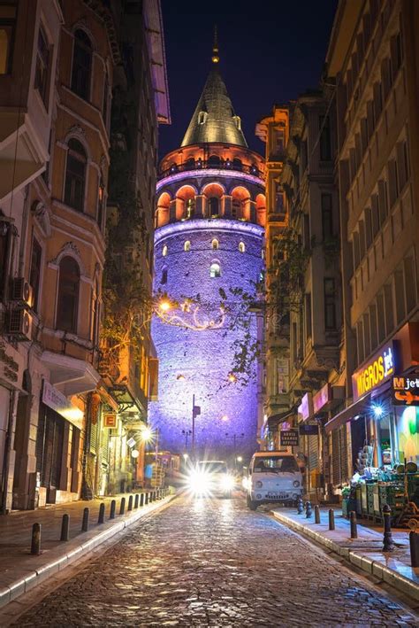 View of the Galata Tower at Night Editorial Image - Image of galata, built: 105005015