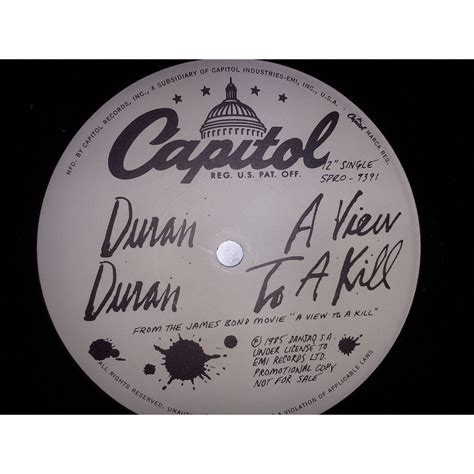 close duran duran a view to a kill promo 12 inch 33 rpm