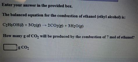 Solved Enter your answer in the provided box. The balanced | Chegg.com