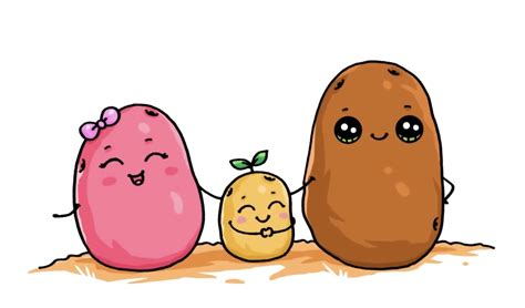 Potatoes | Cute drawings, Kawaii doodles, Kawaii drawings