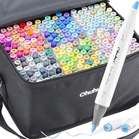 Ohuhu Brush-Chisel Dual Tipped Art Markers (Set of 216) - Hadafy