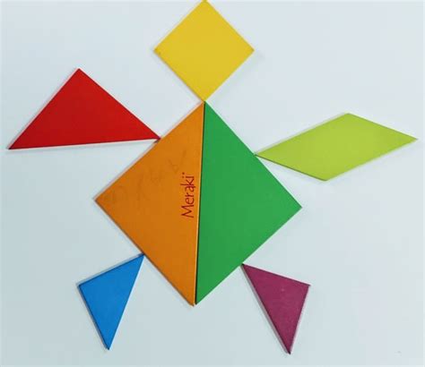 Turtle from Tangram | Dibujos en cuadricula, Tangram, Actividades