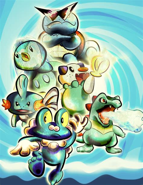 Pokemon- Water Starters by Mariolord07 on DeviantArt