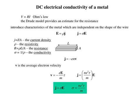 PPT - The free electron theory of metals The Drude theory of metals PowerPoint Presentation - ID ...