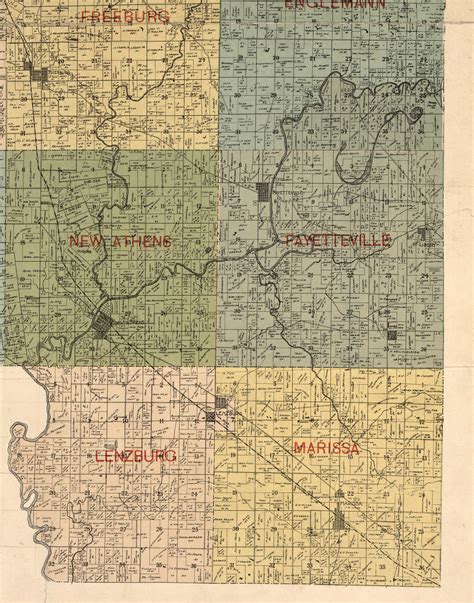 Marissa, Illinois 1899 Old Town Map Custom Print - St. Clair Co. - OLD MAPS