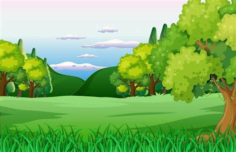 Free Vector | Empty nature outdoor background