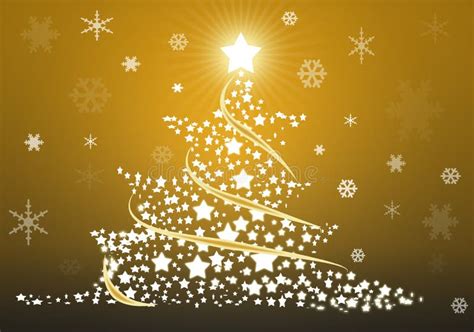 Gold Christmas Tree Background Royalty Free Stock Image - Image: 16489646