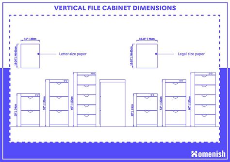 File Cabinet Dimensions And Guidelines With Drawings Homenish