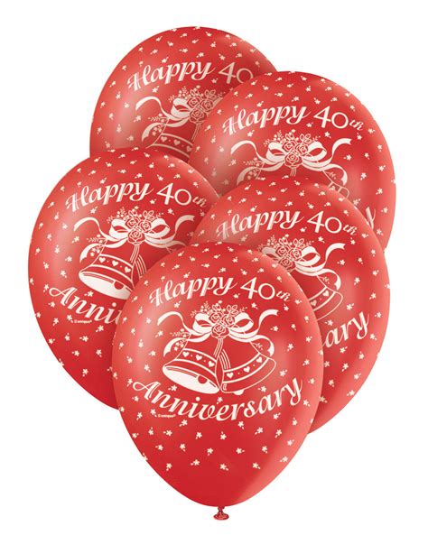 5 x 40th Wedding Anniversary Ruby Wedding Balloons Party Decorations 11179802241 | eBay