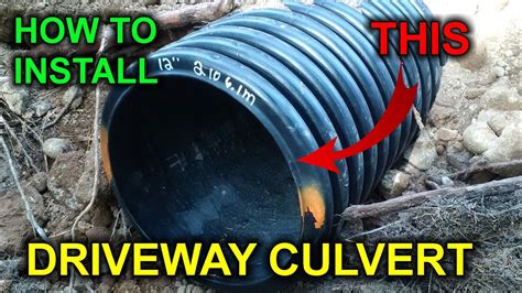 How To Install a 12" Driveway Culvert in 20 Minutes - YouTube