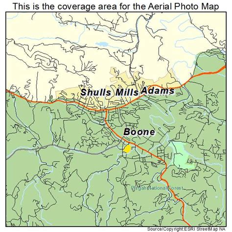 Aerial Photography Map of Boone, NC North Carolina