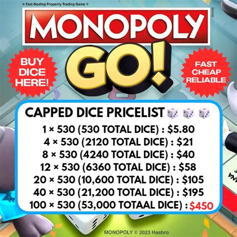 Monopoly Go Capped Dice Monopoly Go Dice Monopolygo dice for sale Monopoly Go capped dice method ...