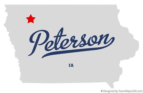 Map of Peterson, IA, Iowa