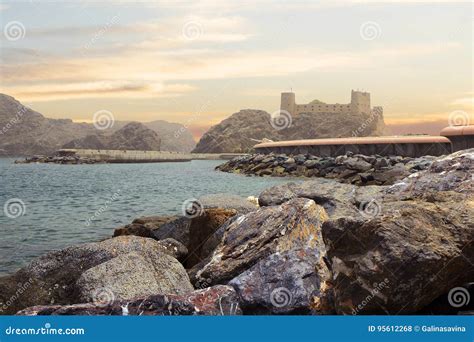 Oman. Muscat. Fortress. stock photo. Image of oman, fort - 95612268