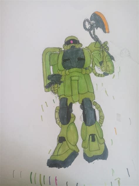 Zaku drawing : r/Gundam