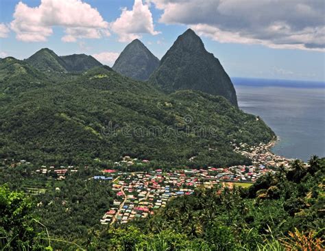 Path To the Piton Mountain Range Stock Photo - Image of island ...