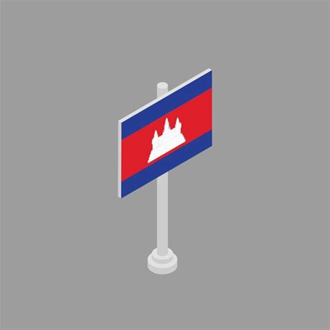 Premium Vector | Illustration of cambodia flag template