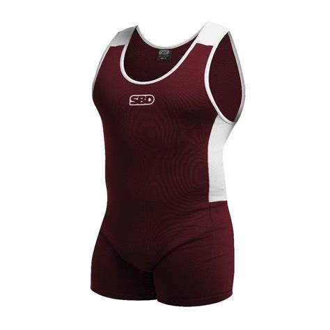 SBD Powerlifting Singlet Men's Fit - Burgundy w/White - Phoenix Range ...